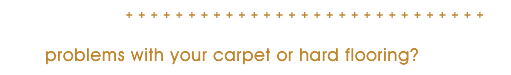 Do you have a problem with your carpet?